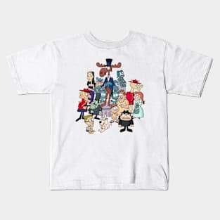 Men And Girl Cartoons and Friends Kids T-Shirt